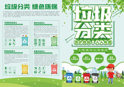 垃圾分類(lèi)保護(hù)環(huán)境單頁(yè)